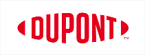 A red and white logo for dupont.
