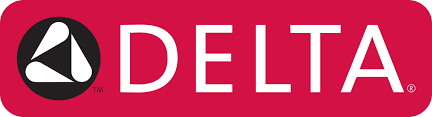 A red and white logo for the dell company.